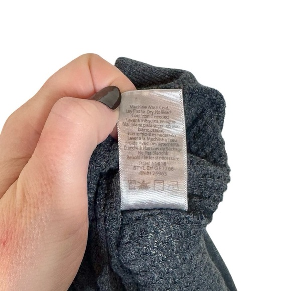 Beyond Yoga With The Band Pullover Waffle Thermal Sweatshirt in Washed Black - Picture 10 of 11